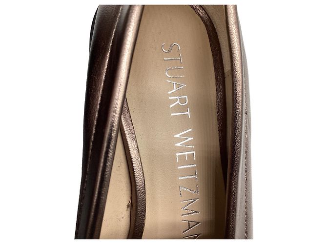 Mocassini Stuart Weitzman Palmer in pelle Bronze Metallico Bronzo - vista 6