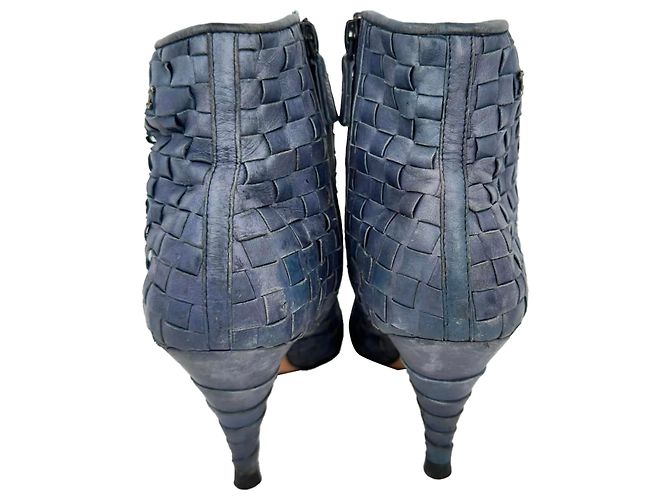 Timeless Botines Chanel CC Woven Accent en cuero azul Azul claro - vista 5
