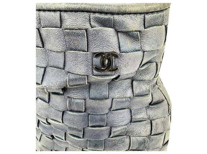 Timeless Botines Chanel CC Woven Accent en cuero azul Azul claro - vista 7