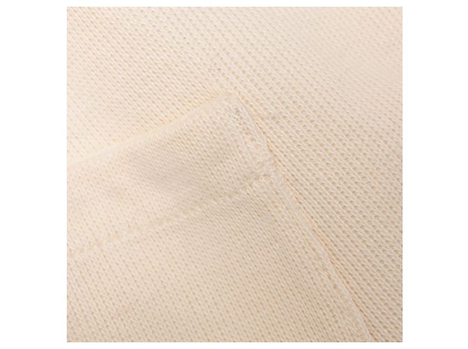 Top de manga comprida com decote em V e faixa Chloé em algodão creme Branco Cru - vista 10