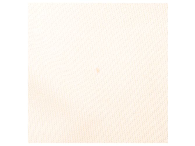 Top de manga comprida com decote em V e faixa Chloé em algodão creme Branco Cru - vista 11