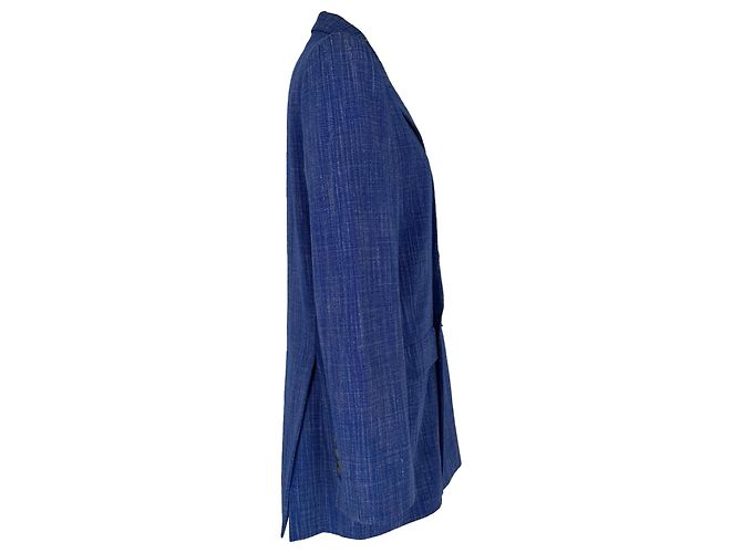 Autre Marque Blazer cruzado Galvan London en algodón azul marino - vista 2