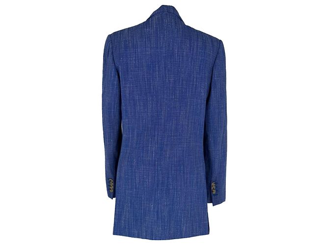 Autre Marque Blazer cruzado Galvan London en algodón azul marino - vista 3