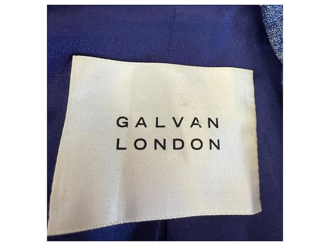 Autre Marque Blazer cruzado Galvan London en algodón azul marino - vista 4