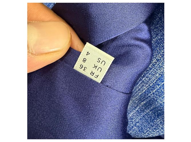 Autre Marque Blazer cruzado Galvan London en algodón azul marino - vista 5