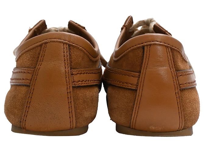 Sneakers basse Dries Van Noten in camoscio marrone Rosso - vista 3