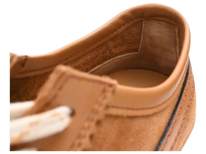 Sneakers basse Dries Van Noten in camoscio marrone Rosso - vista 8