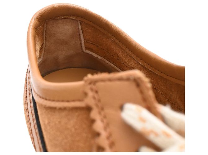 Sneakers basse Dries Van Noten in camoscio marrone Rosso - vista 9
