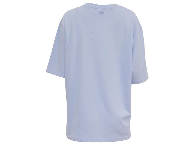 T-shirt AMI Paris Ami de Cœur in cotone blu Blu chiaro - vista 3