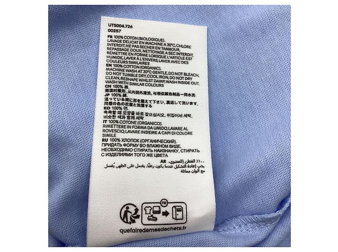 T-shirt AMI Paris Ami de Cœur in cotone blu Blu chiaro - vista 6