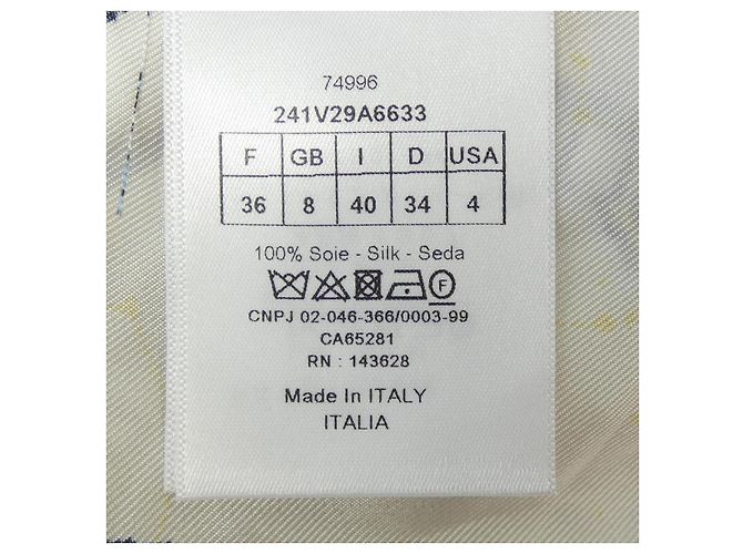 Autre Marque Christian Dior Kurzarmhemd aus Seide Mehrfarben Gelb - Ansicht 3