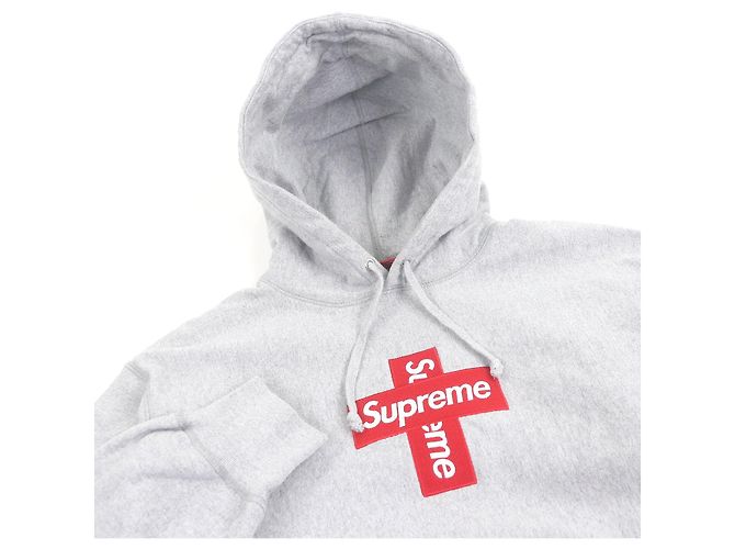 Supreme Cross Box Logo Hooded Sweatshirt Pullover Marrone - vista 2
