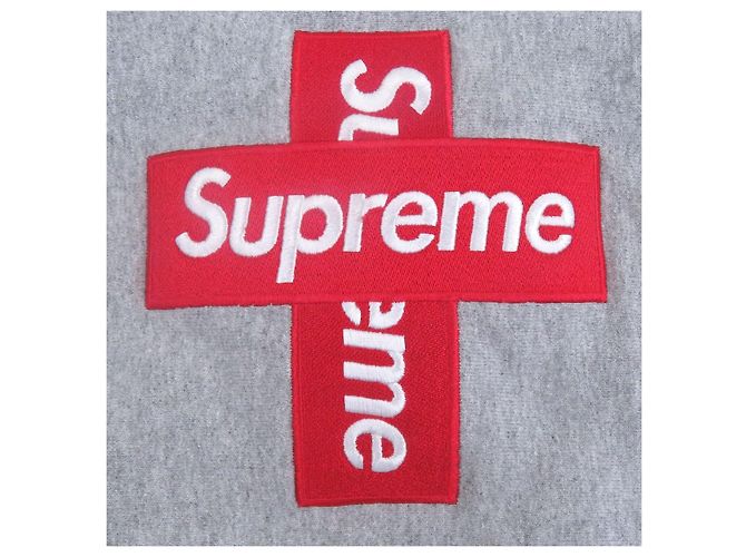 Supreme Cross Box Logo Hooded Sweatshirt Pullover Marrone - vista 4