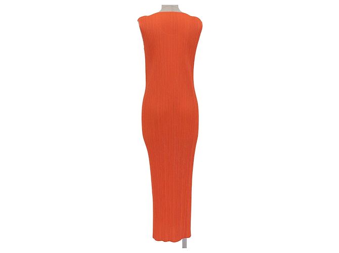Issey Miyake PLEATS PLEASE Kleid Kleid aus Polyester Orange - Ansicht 2