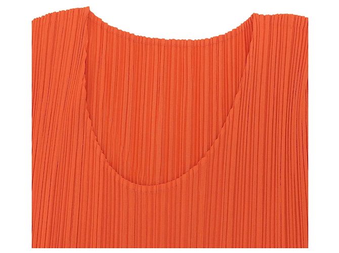 Issey Miyake PLEATS PLEASE Kleid Kleid aus Polyester Orange - Ansicht 3
