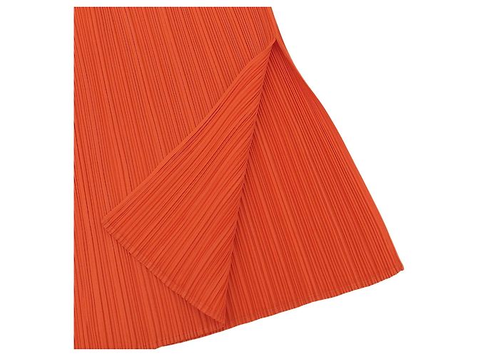 Issey Miyake PLEATS PLEASE Kleid Kleid aus Polyester Orange - Ansicht 5