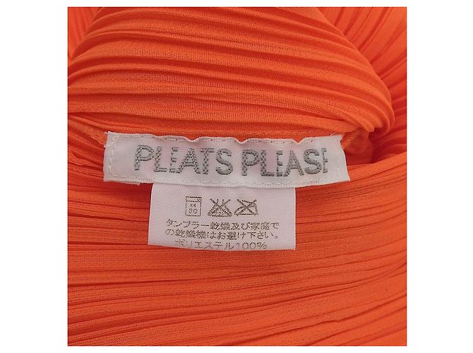 Issey Miyake PLEATS PLEASE Kleid Kleid aus Polyester Orange - Ansicht 7