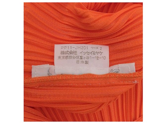 Issey Miyake PLEATS PLEASE Kleid Kleid aus Polyester Orange - Ansicht 8