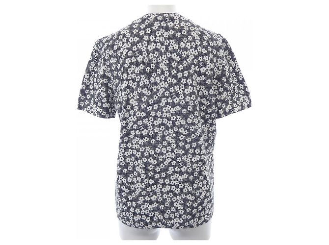 T-shirt in cotone CHANEL LOOK23 Marrone Bianco - vista 2