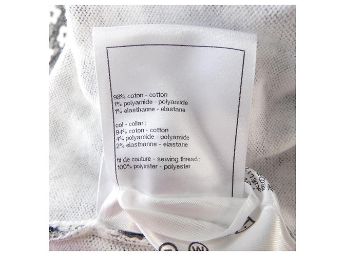 T-shirt in cotone CHANEL LOOK23 Marrone Bianco - vista 3