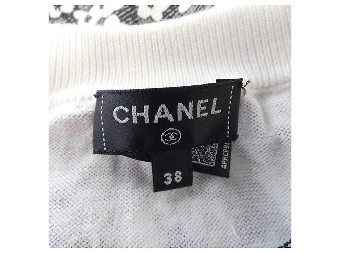 T-shirt in cotone CHANEL LOOK23 Marrone Bianco - vista 4
