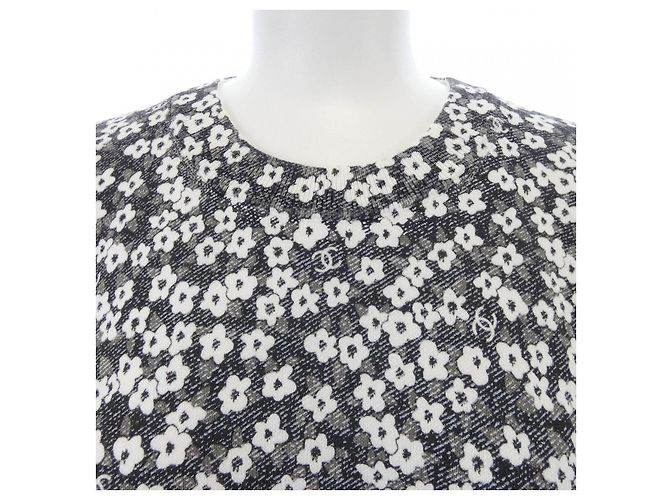 T-shirt in cotone CHANEL LOOK23 Marrone Bianco - vista 6