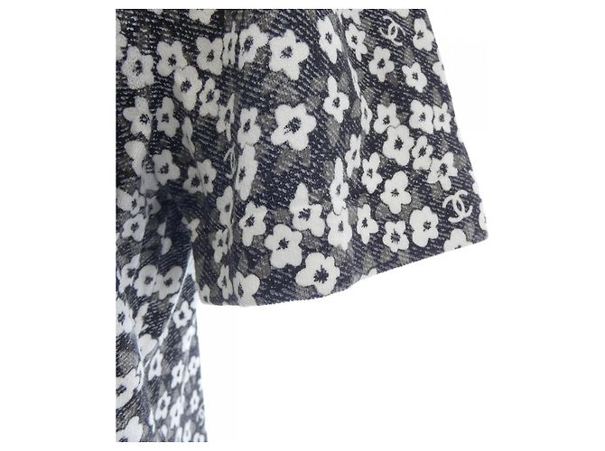T-shirt in cotone CHANEL LOOK23 Marrone Bianco - vista 7