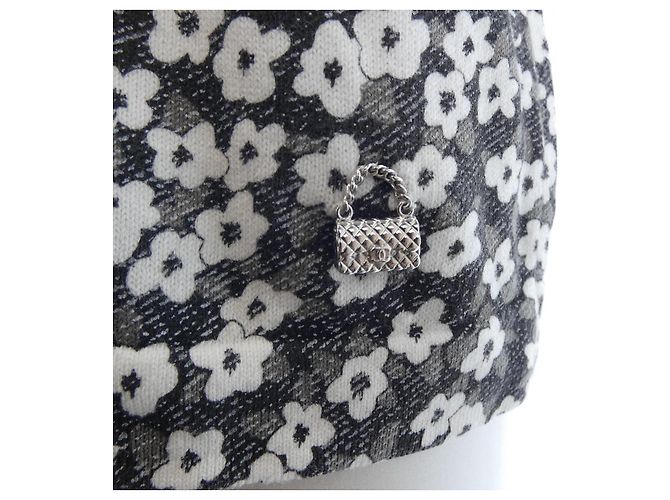 T-shirt in cotone CHANEL LOOK23 Marrone Bianco - vista 8