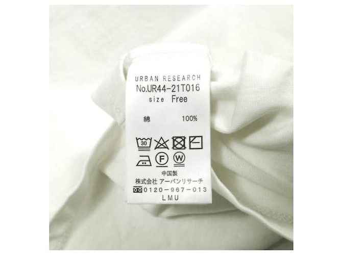 Autre Marque URBAN RESEARCH 24SS Camiseta de manga larga de algodón Blanco Blanco roto - vista 9
