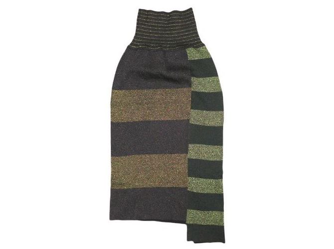 Autre Marque Falda larga de punto Lame con borde de panel VENIT Multicolor - vista 2