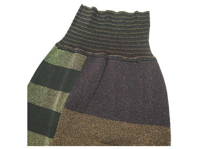 Autre Marque Falda larga de punto Lame con borde de panel VENIT Multicolor - vista 3