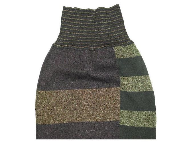 Autre Marque Falda larga de punto Lame con borde de panel VENIT Multicolor - vista 4