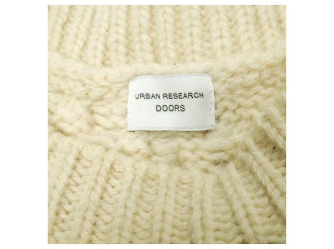 Autre Marque URBAN RESEARCH DOORS Chaleco de lana Shetland con patrón Aran Blanco Blanco roto - vista 4