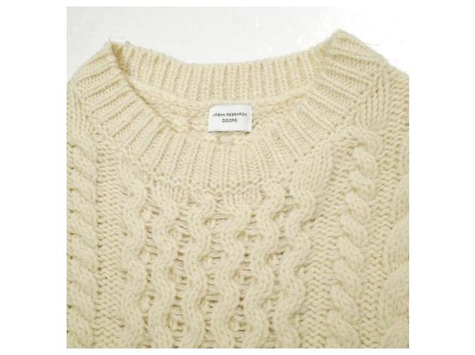 Autre Marque URBAN RESEARCH DOORS Chaleco de lana Shetland con patrón Aran Blanco Blanco roto - vista 5