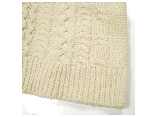 Autre Marque URBAN RESEARCH DOORS Chaleco de lana Shetland con patrón Aran Blanco Blanco roto - vista 7