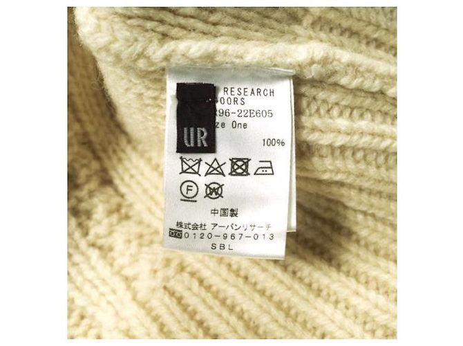 Autre Marque URBAN RESEARCH DOORS Chaleco de lana Shetland con patrón Aran Blanco Blanco roto - vista 8
