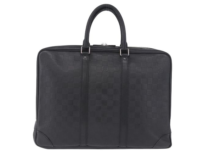 LOUIS VUITTON Damier Infini Porte Documents Voyage Bag Black N41146 - vista 13