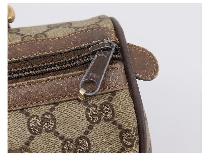 GUCCI GG Supreme Web Sherry Line Hand Bag PVC Beige Gold 39 02 006 - vista 10