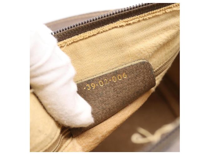 GUCCI GG Supreme Web Sherry Line Hand Bag PVC Beige Gold 39 02 006 - vista 12