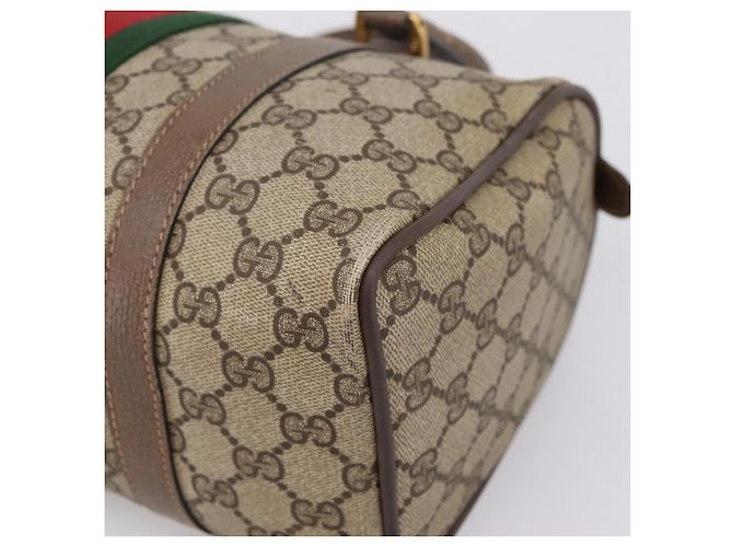 GUCCI GG Supreme Web Sherry Line Hand Bag PVC Beige Gold 39 02 006 - vista 15
