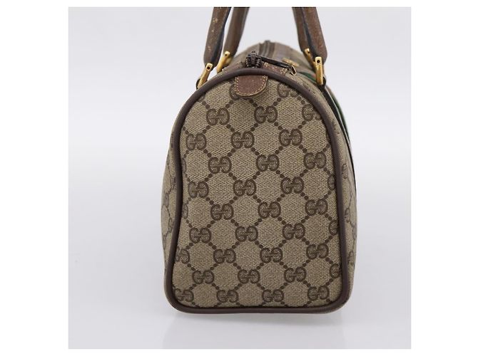 GUCCI GG Supreme Web Sherry Line Hand Bag PVC Beige Gold 39 02 006 - vista 3