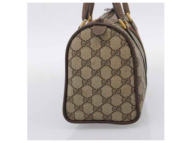 GUCCI GG Supreme Web Sherry Line Hand Bag PVC Beige Gold 39 02 006 - vista 4