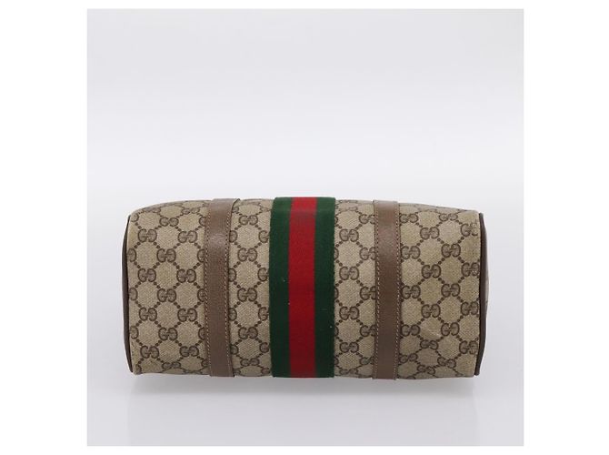 GUCCI GG Supreme Web Sherry Line Hand Bag PVC Beige Gold 39 02 006 - vista 5