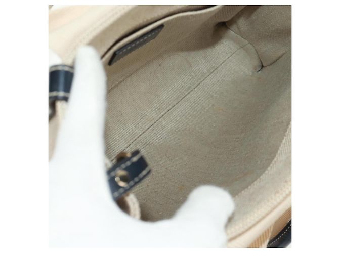 Chloé Chloe Woody Convertible Canvas with Leather Mini Bege - vista 5