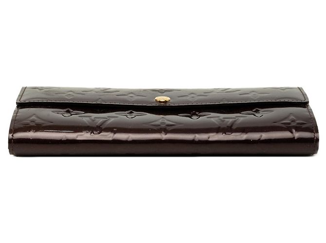 Louis Vuitton Monogram Vernis Portefeuille Sarah Long Wallet Bordò Porpora - vista 3
