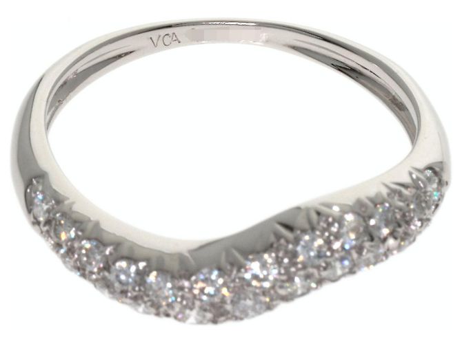 Anello Pavé Diamanti Van Cleef & Arpels in Oro Bianco 18K - vista 5