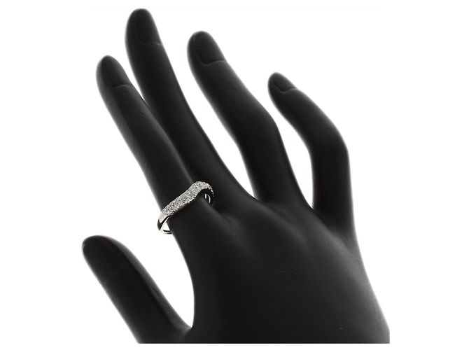 Anello Pavé Diamanti Van Cleef & Arpels in Oro Bianco 18K - vista 6