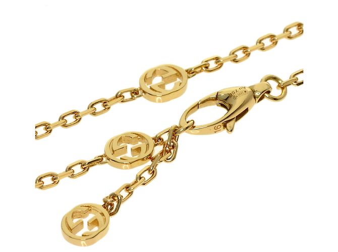 Bracciale con ciondolo Interlocking #16 Gucci in oro giallo 18K - vista 3