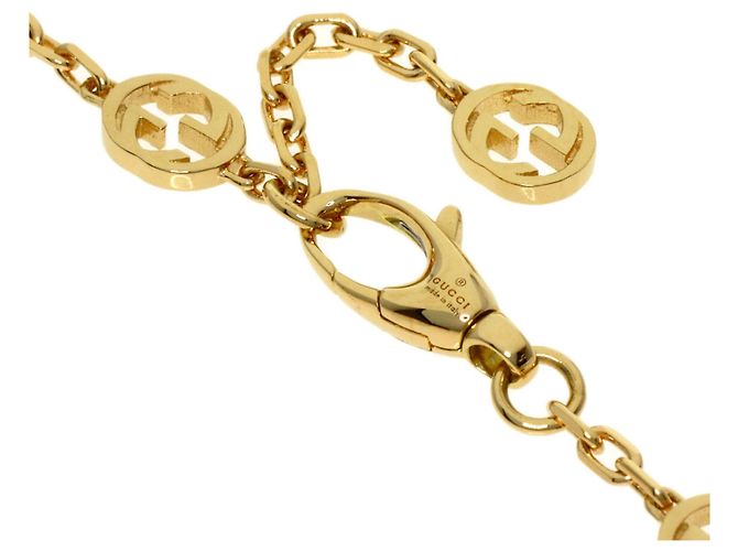 Bracciale con ciondolo Interlocking #16 Gucci in oro giallo 18K - vista 4