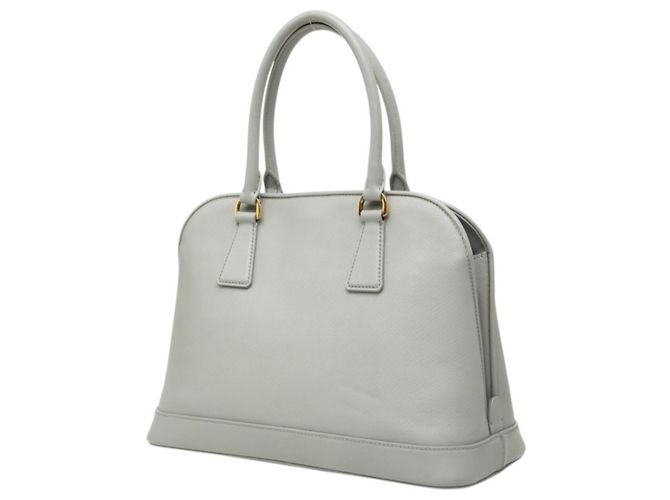 Prada Triangle Logo Plate Handbag BN2567 Brown Blue - view 2